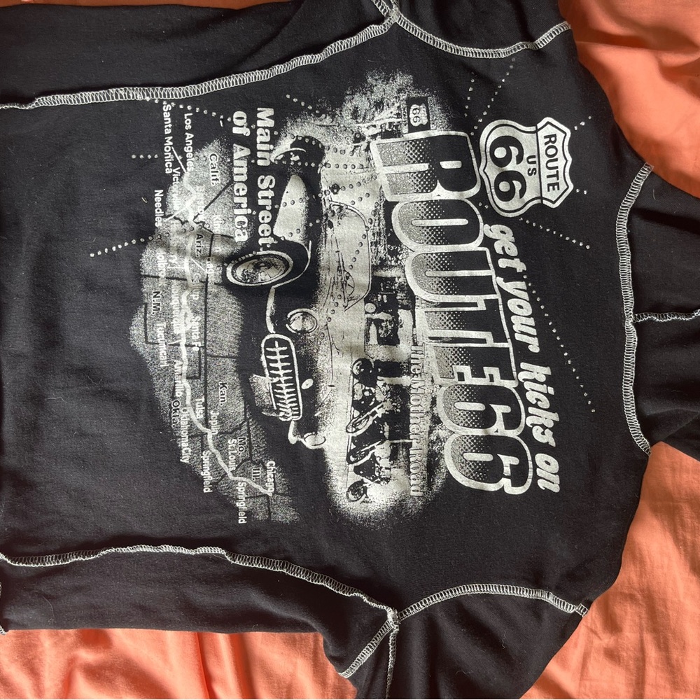 Black Route 66 Graphic Hoodie Disney Cars Land